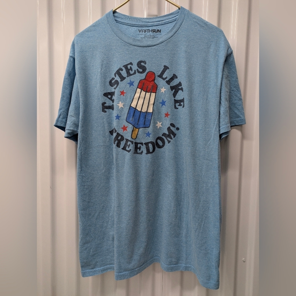 Fifth Sun Blue T-Shirt with Popsicle Graphic